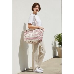 Americana By sharif Quilted Toile Print Handbag Cottagecore French Country